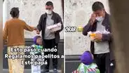 Padre llora tras recibir papelito con mensaje de aliento en Arequipa: "Tus oraciones sí importan"