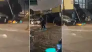 Joven intentó cruzar calles de Puno repletas de agua de lluvia y se resbala: "Amor, no podré verte"