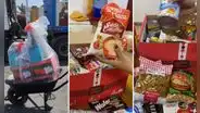 Peruana se emociona al ver su canasta navideña y usuarios afirman: “Es una caja sin fondo”