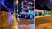 Familia sorprende con extraordinaria decoración de su vivienda por Navidad: "La real casa de Papá Noel"
