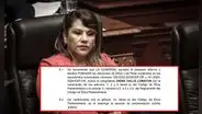 Congreso: Recomiendan solo amonestación para Digna Calle por prolongada ausencia física