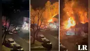 Impactante explosión de una casa cuando la Policía intentaba ejecutar una orden de registro