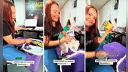 Venezolana se emociona al recibir su canasta navideña en Perú y usuarios bromean: “Quiero trabajar ahí”