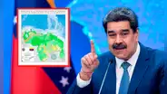 Incluye al Esequibo: así luce el 'nuevo mapa' de Venezuela que difundió Nicolás Maduro