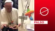 Es falso que el crucifijo multicolor que porta el papa Francisco sea una "cruz LGBT"
