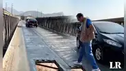 Conductores arriesgan sus vidas por mal estado de puente que une Santa Clara y Ate