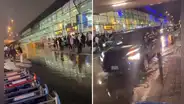 Aeropuerto Jorge Chávez: reportan inundación en el frontis del terminal aéreo