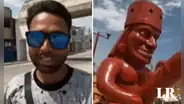 Ciudadano indio visitó el huaco erótico en Trujillo: “Esto representa la fertilidad”