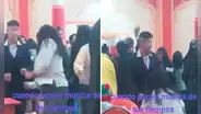 Peruana va a la fiesta de promoción de su hijo, le ponen música techno y saca los pasos prohibidos