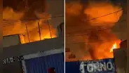 Callao: incendio en un depósito de llantas genera caos entre los vecinos