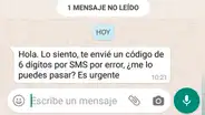 Te llegó mi clave por error: la 'inocente' petición con la que podrían robar tu WhatsApp