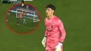 Diego Kochen, arquero de raíces peruanas, debutó en la derrota de Barcelona y sufrió un golazo