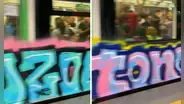 Peruana contó cómo pintaron la Línea 1 del Metro de Lima con graffiti: "Parece tren de Nueva York"