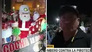 Papá Noel bombero recorrió las calles de Moquegua en su trineo y dio mensaje: "NO a la pirotecnia"