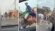 ¡Hecho en Perú! ‘Reyes Magos’ causan sensación en las calles de Chiclayo: “Se van a Belén”