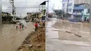 Llovió más de 5 horas en Tumbes: fuertes precipitaciones dejaron calles de la ciudad inundadas