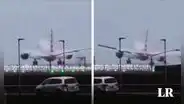 Avión realiza aterrizaje accidentado durante fuerte tormenta en Reino Unido