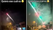 Peruano celebra Año Nuevo con bazuca que lanza pirotécnicos y le dicen: “Se cree Rambo”