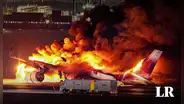 Choque de aviones deja 5 muertos y 379 evacuados tras incendiarse en aeropuerto de Japón