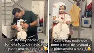Familia mexicana usó al niño Jesús para tomarse una foto y usuarios reaccionan: “Que salga como Dios quiera”