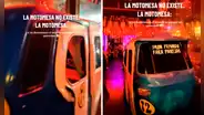 Restaurante peruano usa mototaxi como mesa y coloca singular mensaje: “Salón privado para parejas”