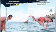 Salta de bote para darse chapuzón sin ver que estaba cerca de la orilla: “Se le reinició el Windows”
