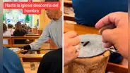 Iglesia implementa innovadora medida de seguridad y coloca candado a la canasta de las ofrendas