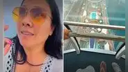 Tula Rodríguez se muestra aterrada en viaje en crucero con su hija: "De solo ver me da nervios"