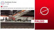 Foto no muestra “personas secuestradas en el Metro de Quito”: corresponde a un simulacro del 2023