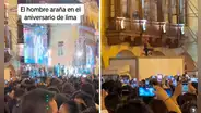 Spider-Man saca los pasos prohibidos en aniversario de Lima y afirman: “Baila mejor que la cantante”