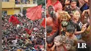 Cientos de piuranos participan del tradicional 'manguerazo' en carnaval de Catacaos