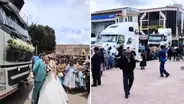 Regalan 2 tractocamiones en lujoso matrimonio de Juliaca y preguntan: "¿Algún juliaqueño soltero?"
