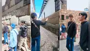 Coreanos visitan Cusco y se impresionan con piedra de 12 ángulos: “Peruano muy inteligente”