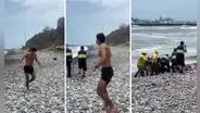 Miraflores: joven desmiente a Serenazgo de la municipalidad que se atribuyó rescate de mujer en playa