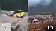 Pasajeros de bus se salvan de morir tras ser arrastrados por huaico en Apurímac