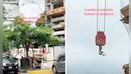 Operario de construcción utiliza grúa torre para subir su desayuno hasta el piso 8: “Solo en Perú”