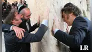 Milei se emocionó y lloró tras rezar en el Muro de los Lamentos durante su visita a Israel
