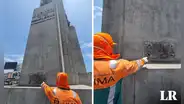 Cercado de Lima: roban 2 placas conmemorativas en monumento a Miguel Grau