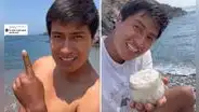 Tiktoker cusqueño sorprende con reto culinario en la playa: “Ya no compraré sal”