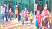 Niños ‘armados’ con pistolas de juguete escoltan a su abuela al banco para cuidar su pensión