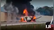 Jet privado se estrella con un carro en EE. UU.: Se confirmó la muerte de dos personas