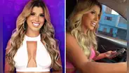 Yahaira Plasencia recibe críticas por manejar con celular en la mano: "Irresponsabilidad al volante"