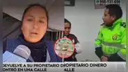 ¡Un ejemplo! Policía devuelve cerca de S/1.000 que encontró en la calle a madre de familia en Huaraz