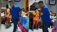 Hombre saca los pasos prohibidos en fiesta infantil y dicen: "Mejor que Andy V"