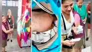Adulta mayor celebra cumpleaños y llena su piñata de medicinas: “Ya me vi peleando por el losartán”