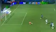Bryan Reyna anotó su primer gol con Belgrano: presionó a la defensa y apareció como '9'