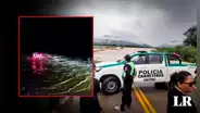 Camioneta es arrastrada por aguas del río Serrán: pasajeros fueron rescatados con vida