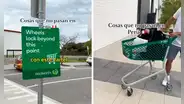 Peruana en Australia queda atónita al ver que carrito de supermercado se bloquea al salir de la tienda