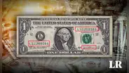 El billete de 1 dólar, conocido como escalera, cotizado en S/24.000 por su número de serie