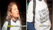Peruana cruza la frontera mexicana con polo estampado con dirección de su destino en EE. UU.